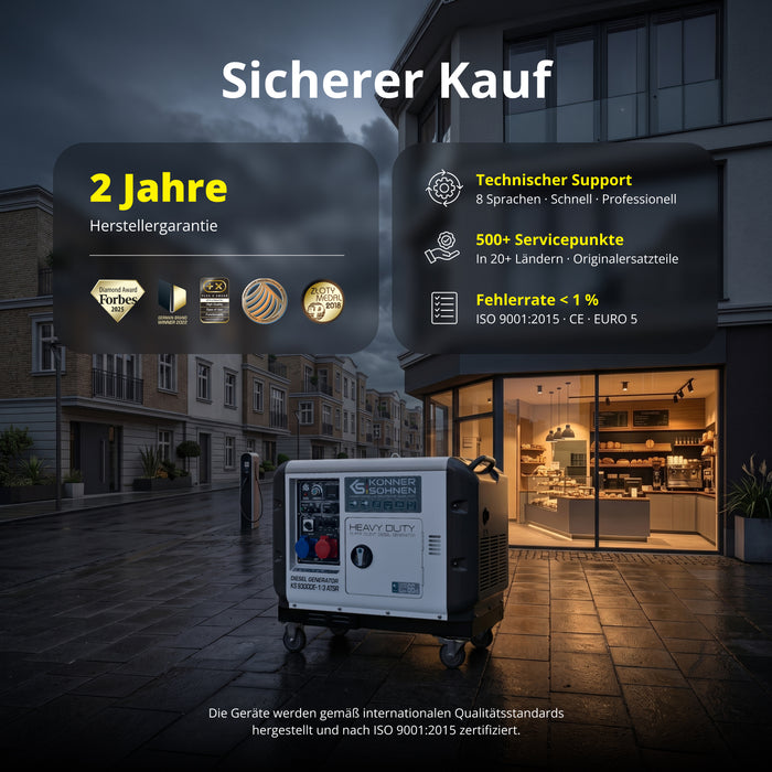 Diesel-Generator "Könner & Söhnen" KS 9300DE-1/3 ATSR (EURO V)
