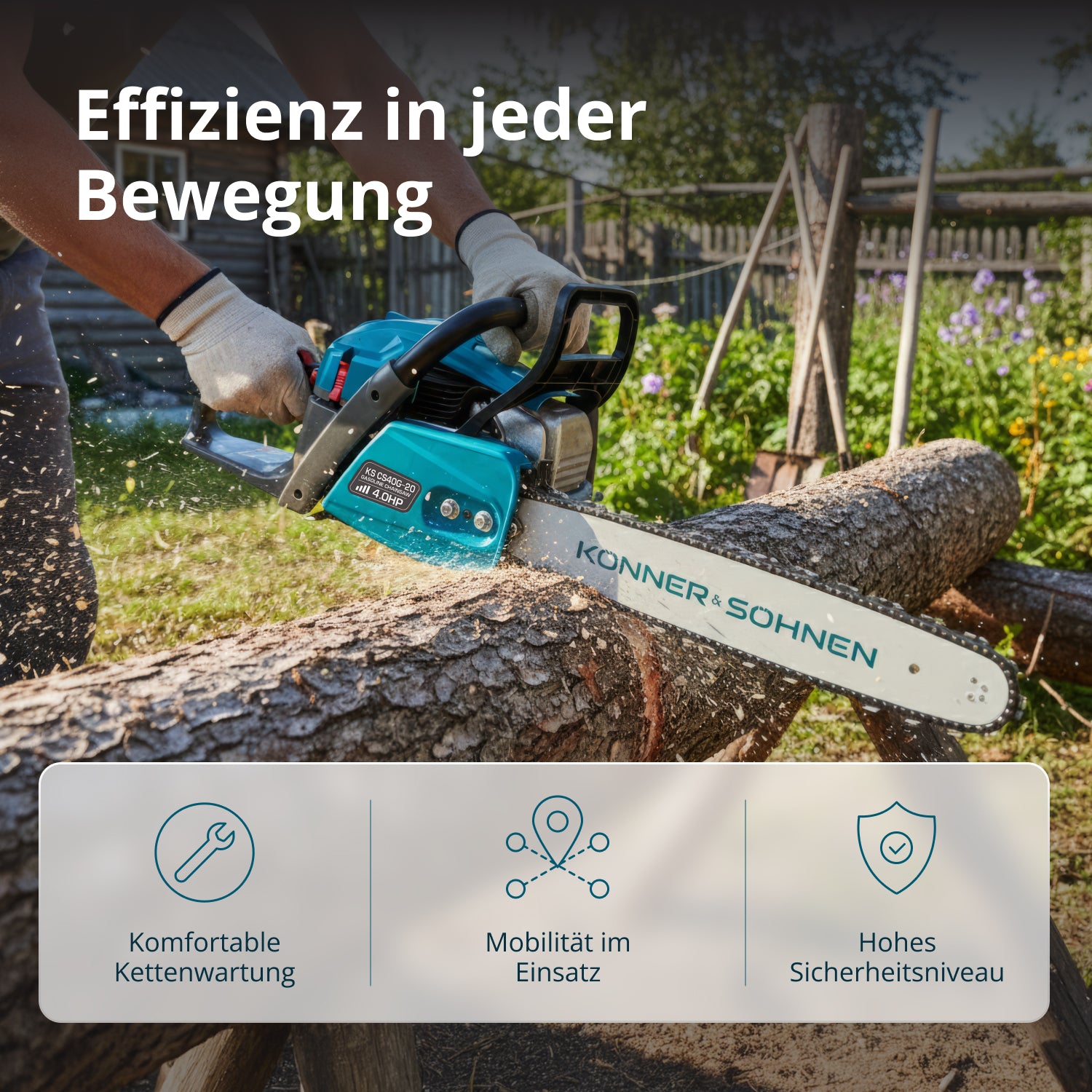 Benzin-Kettensäge KS CS40G-20