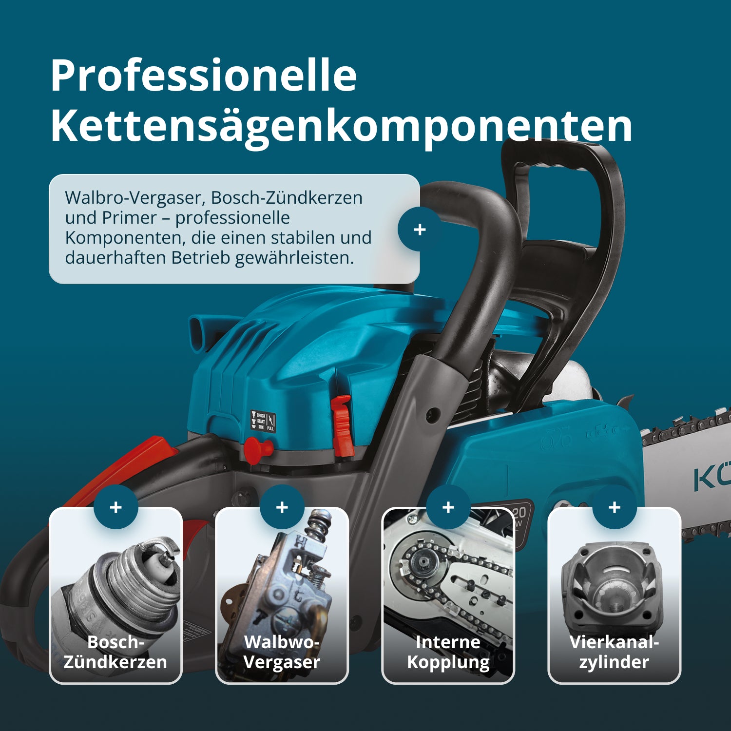 Benzin-Kettensäge KS CS40G-20