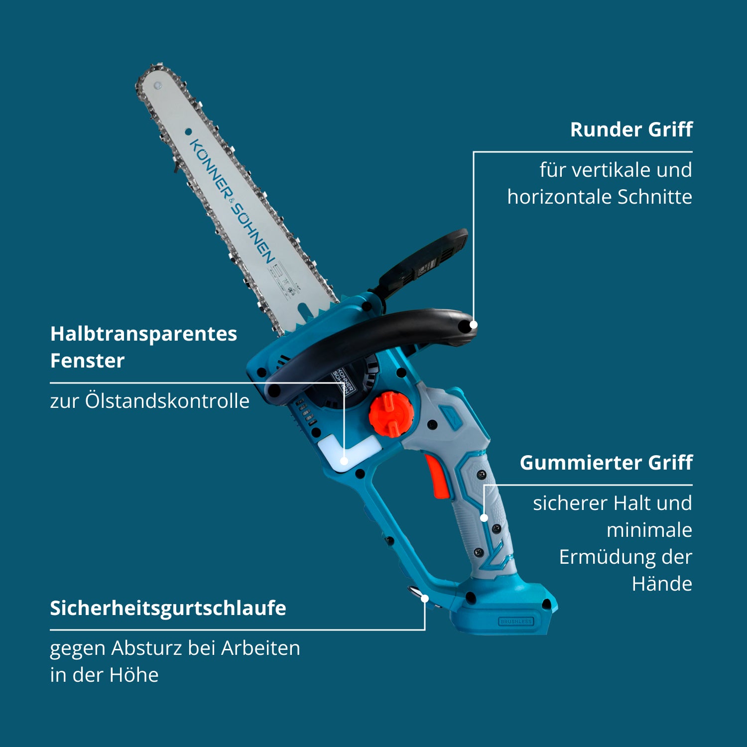 Akku-Mini-Kettensäge KS MCS20V-12 SET