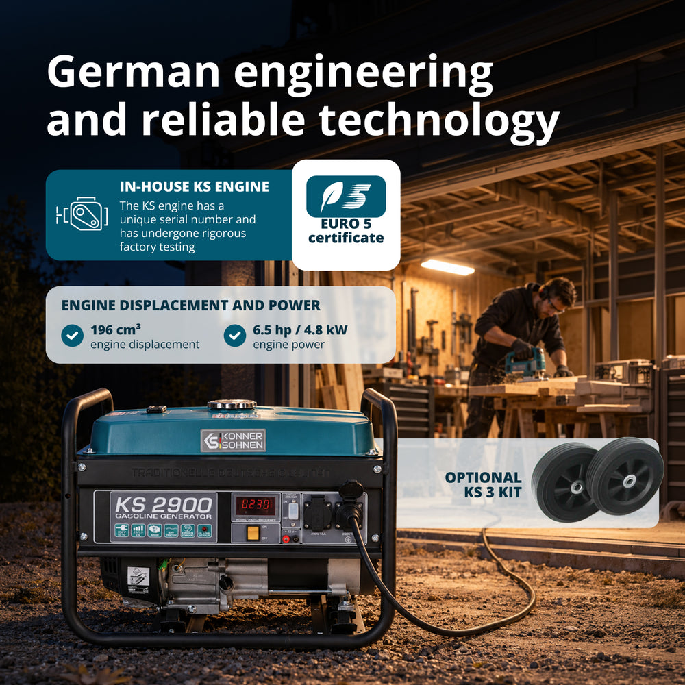 Benzinski generator „Könner & Söhnen“ KS 2900