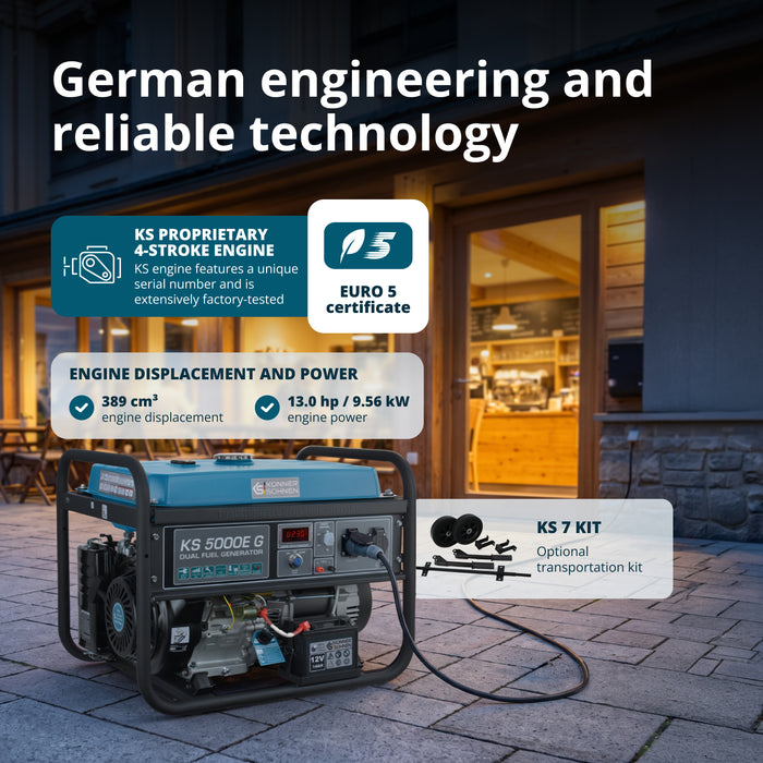 LPG/bensingenerator "Könner & Söhnen" KS 5000G