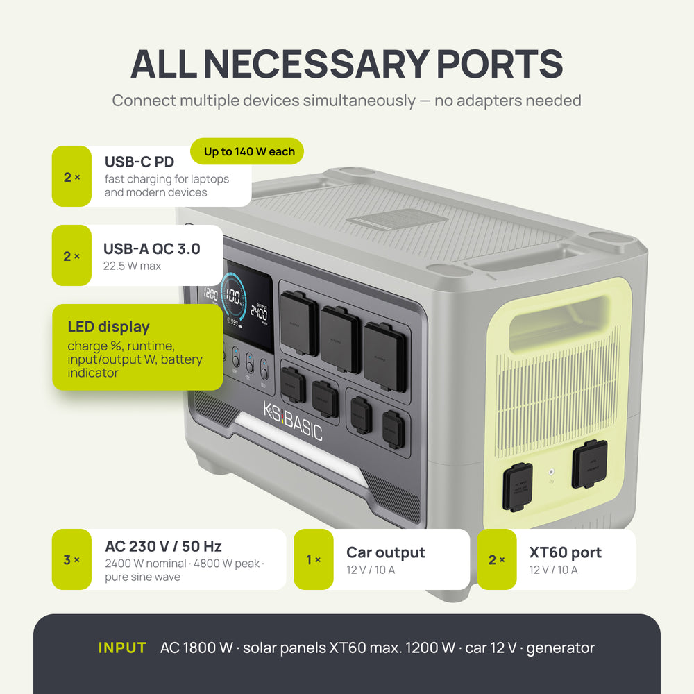Estação de Energia Portátil KSB 2400PS
