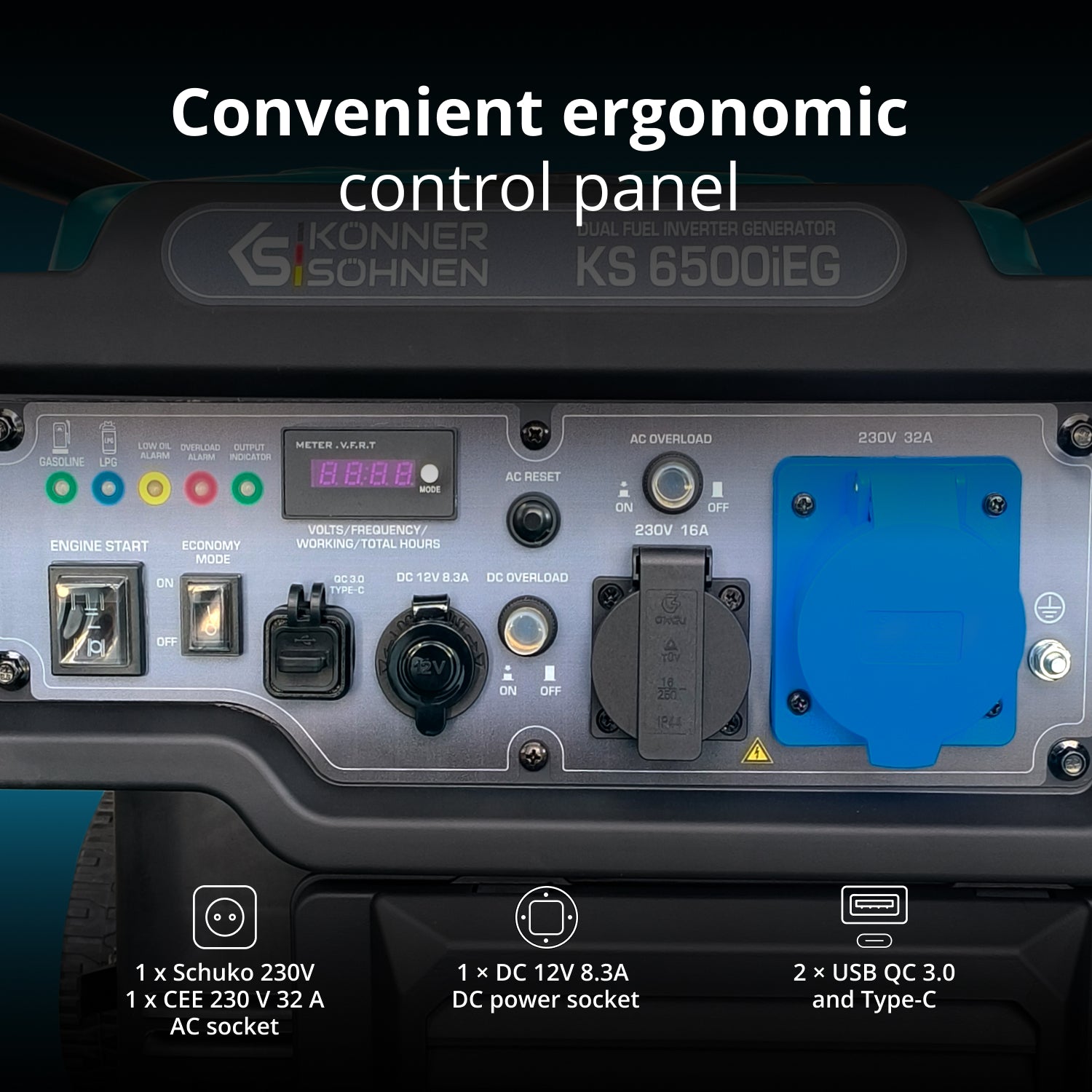 Dvoupalivový invertorový generátor KS 6500iEG