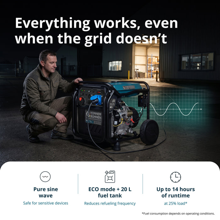 Invertorový generátor na LPG/benzín KS 8100iEG