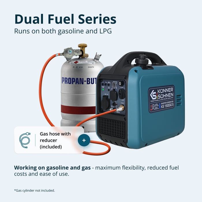 Gerador inversor (GPL/gasolina) KS 1900iG S