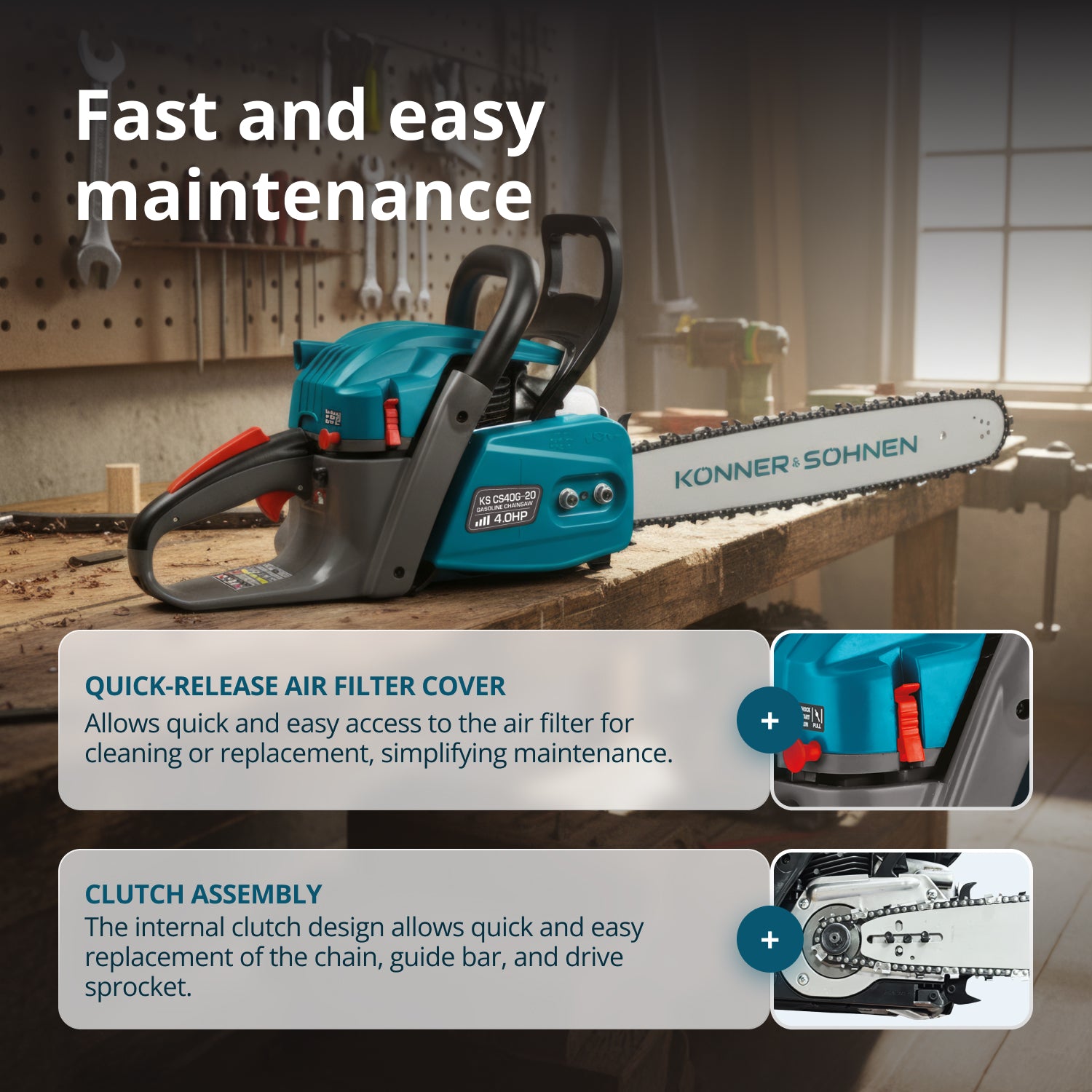 Benzinska motorna testera KS CS40G-20