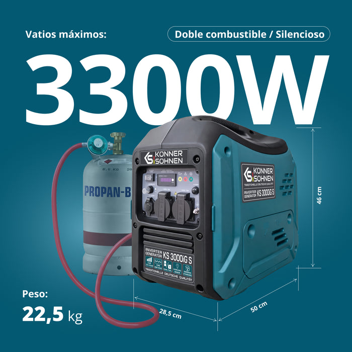 Generador inverter de doble combustible KS 3000iG S