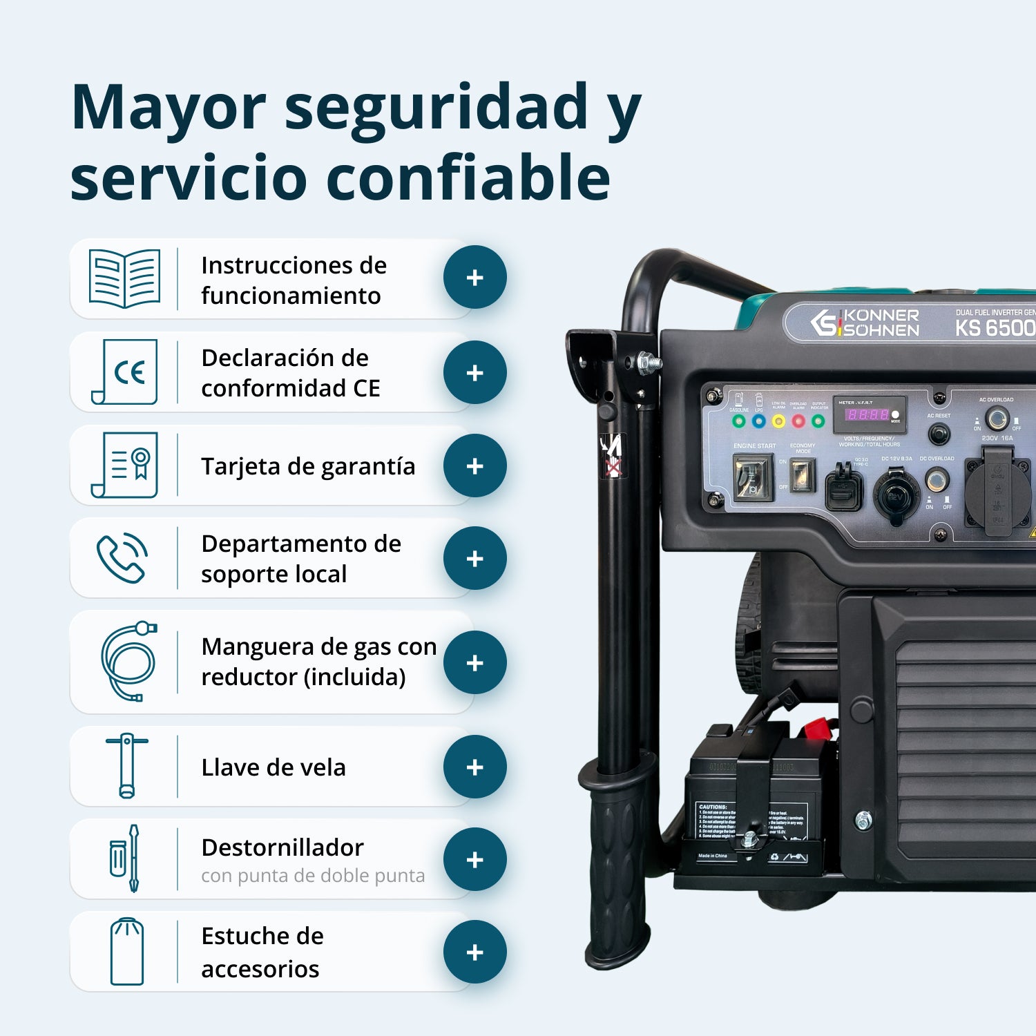 Generador Inverter KS 6500iEG (Gasolina/Gas)