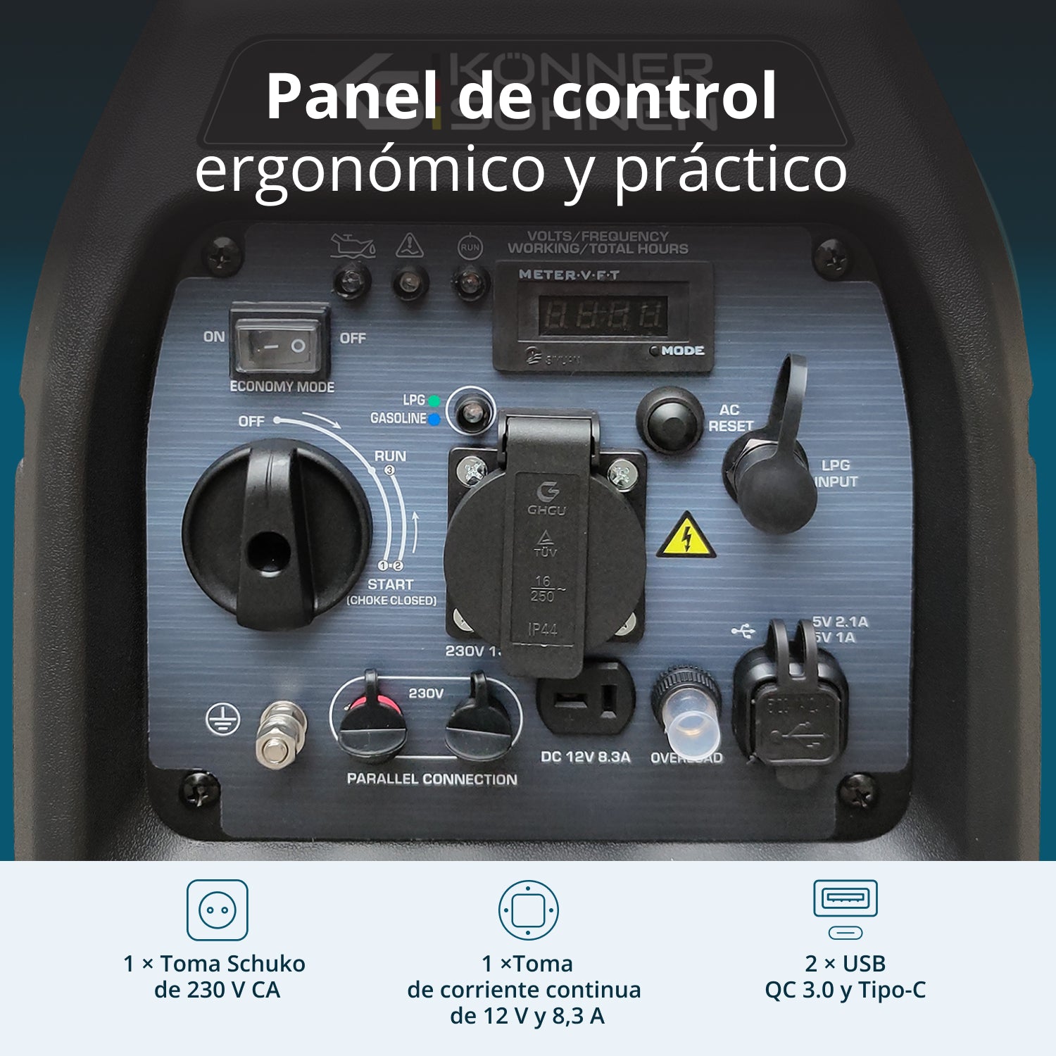 Generador inverter híbrido de gas/gasolina KS 3100iG S