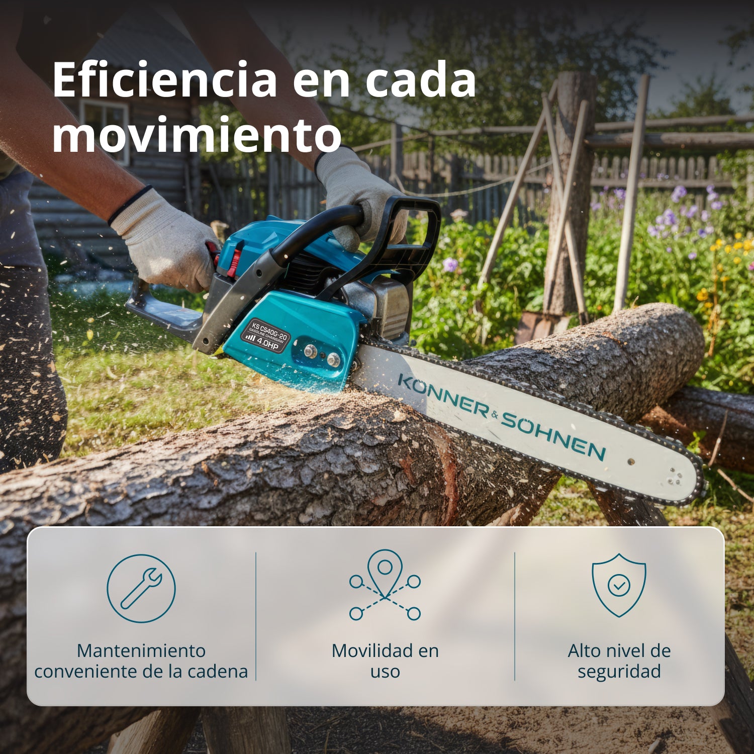 Motosierra de gasolina KS CS40G-20