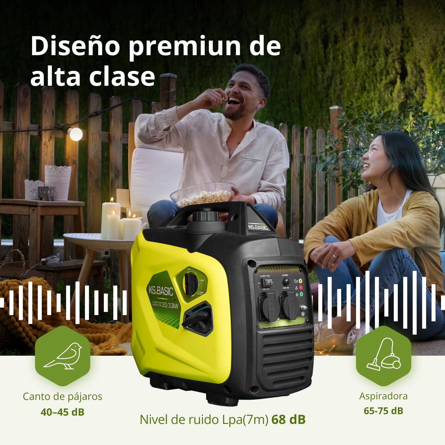 Generador de gasolina inverter KSB 33i S