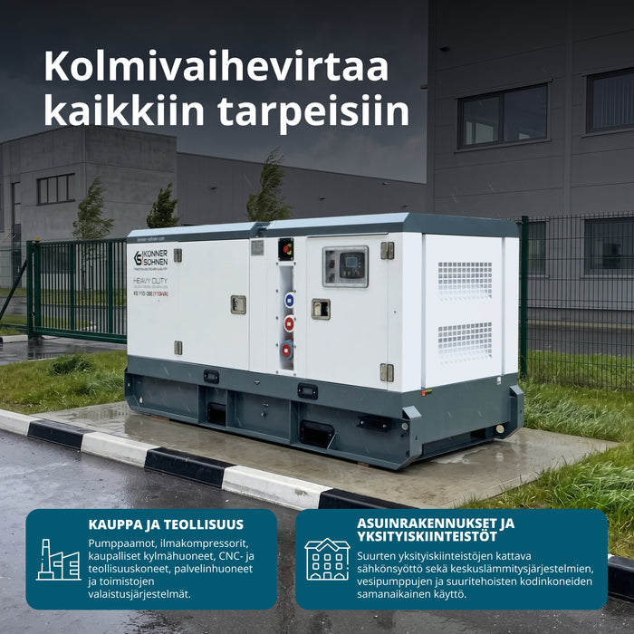 Kolmivaiheinen dieselvoimala KS 110-3BE