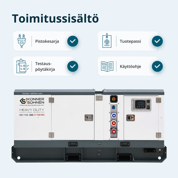Kolmivaiheinen dieselvoimala KS 110-3BE