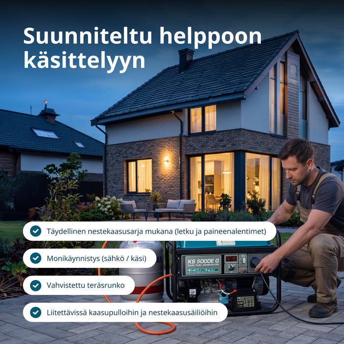 LPG/Bensiinigeneraattori 'Könner & Söhnen' KS 5000E G