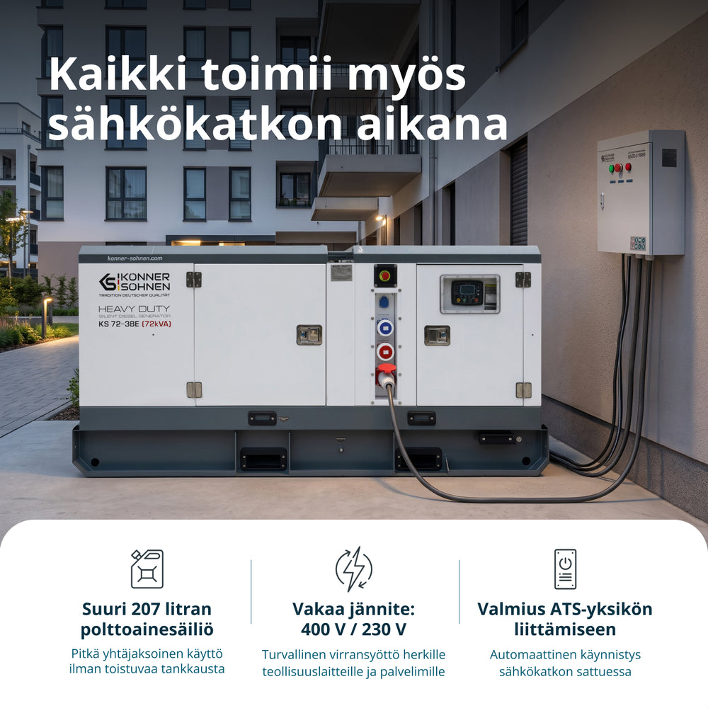 Kolmivaiheinen dieselvoimala KS 72-3BE
