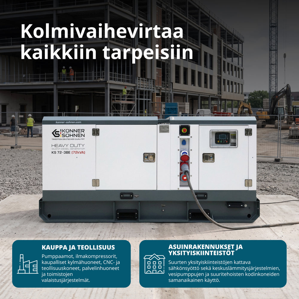 Kolmivaiheinen dieselvoimala KS 72-3BE