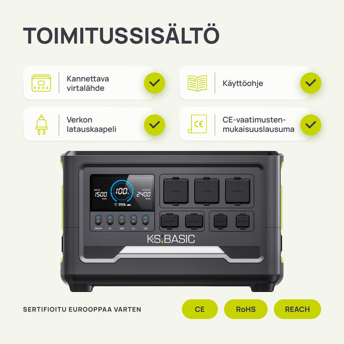 Kannettava virtalähde KSB 1200PS