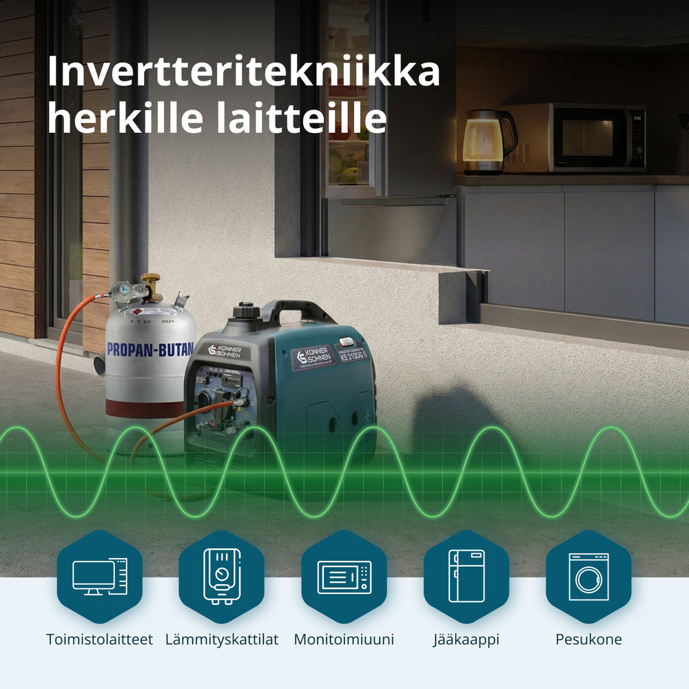 LPG/bensiini-invertterigeneraattori KS 3100iG S
