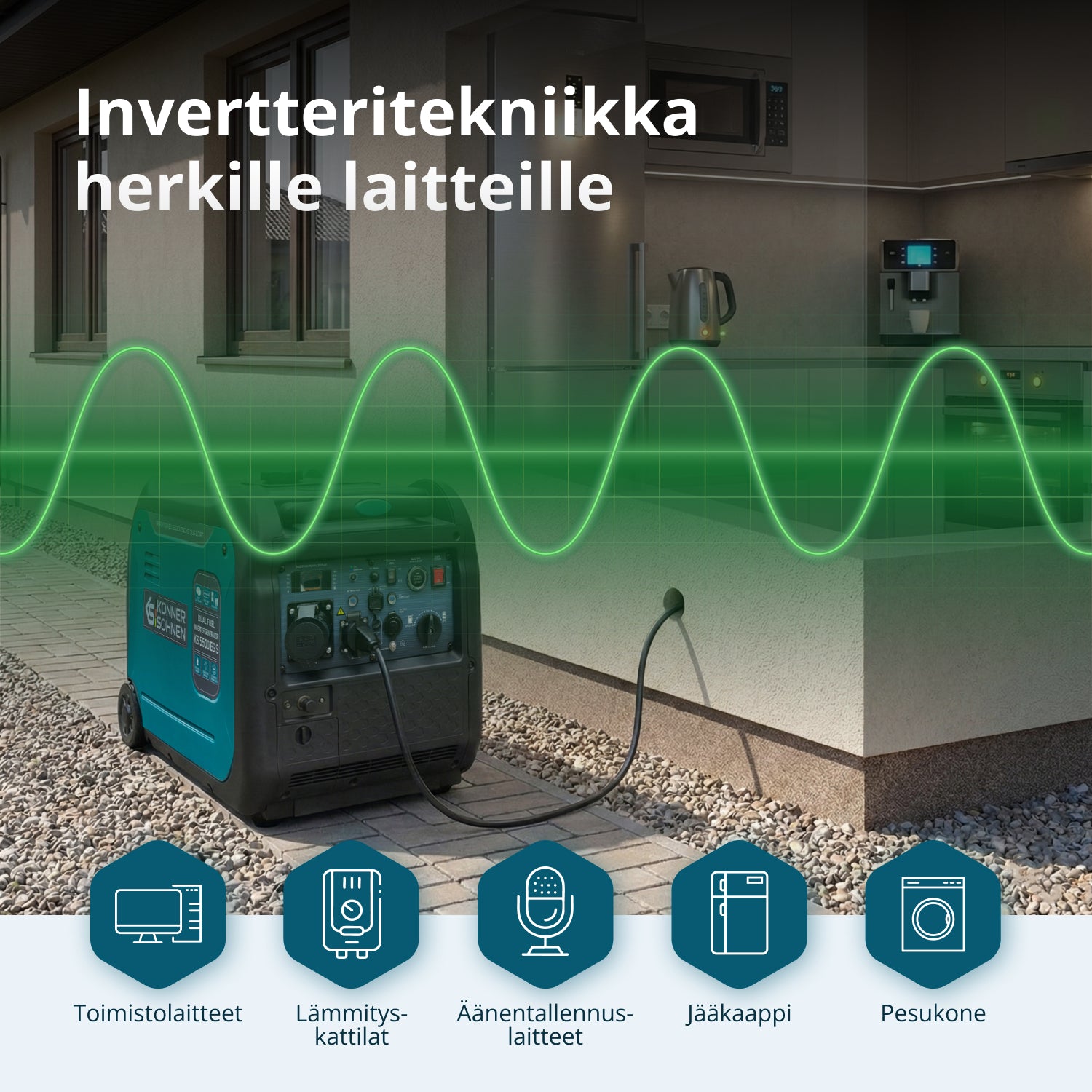 LPG/bensiini-invertterigeneraattori KS 5500iEG S