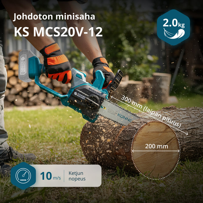Johdoton Mini Moottorisaha KS MCS20V-12
