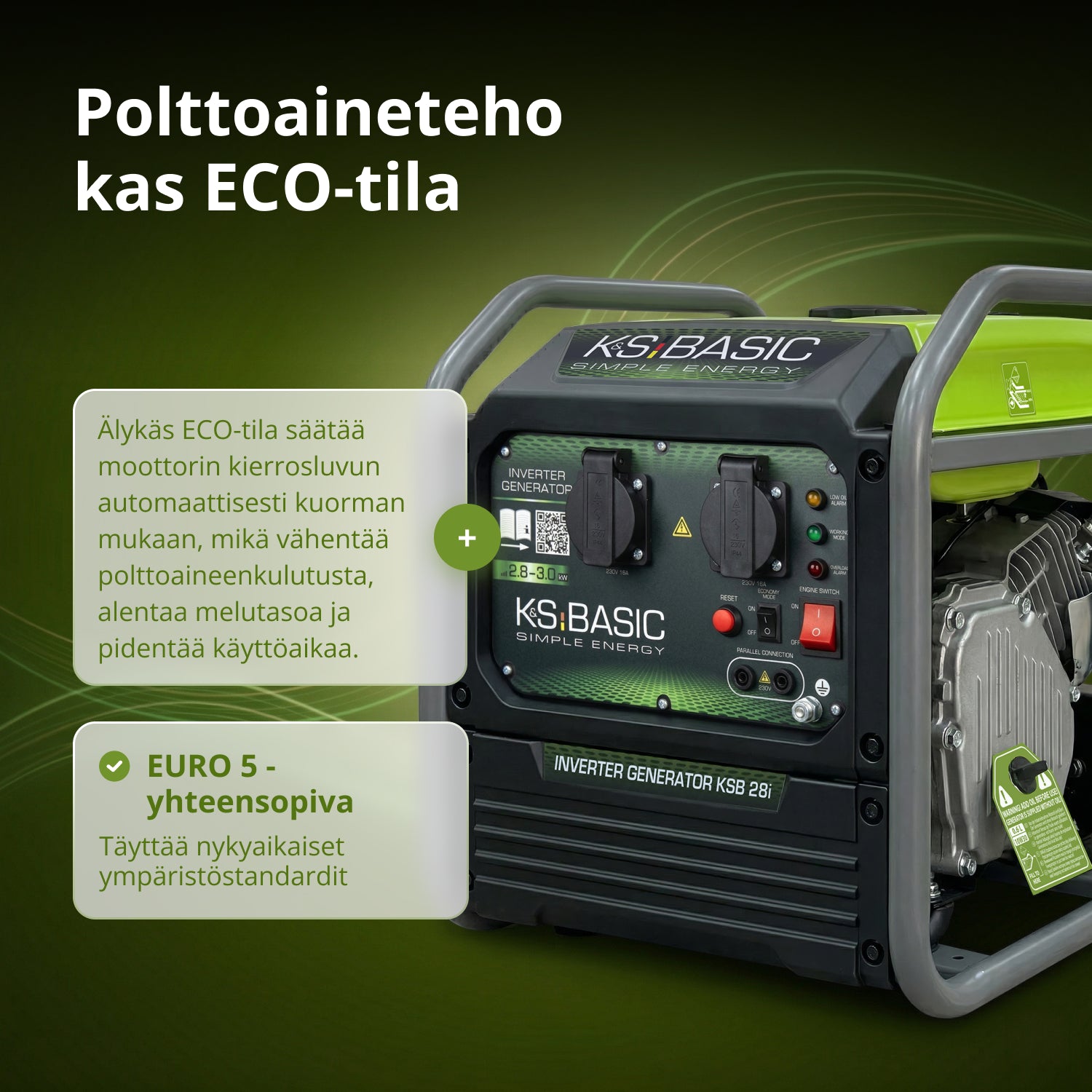 Invertterigeneraattori KSB 28i
