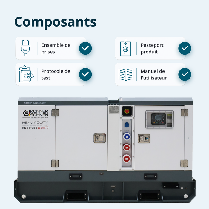 Centrale électrique diesel triphasée KS 35-3BE