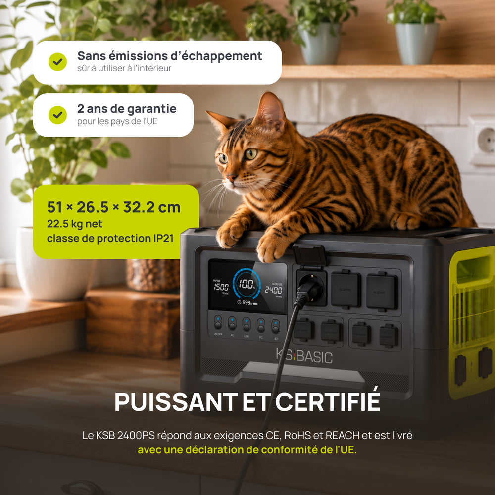 Station d’énergie portable KSB 2400PS