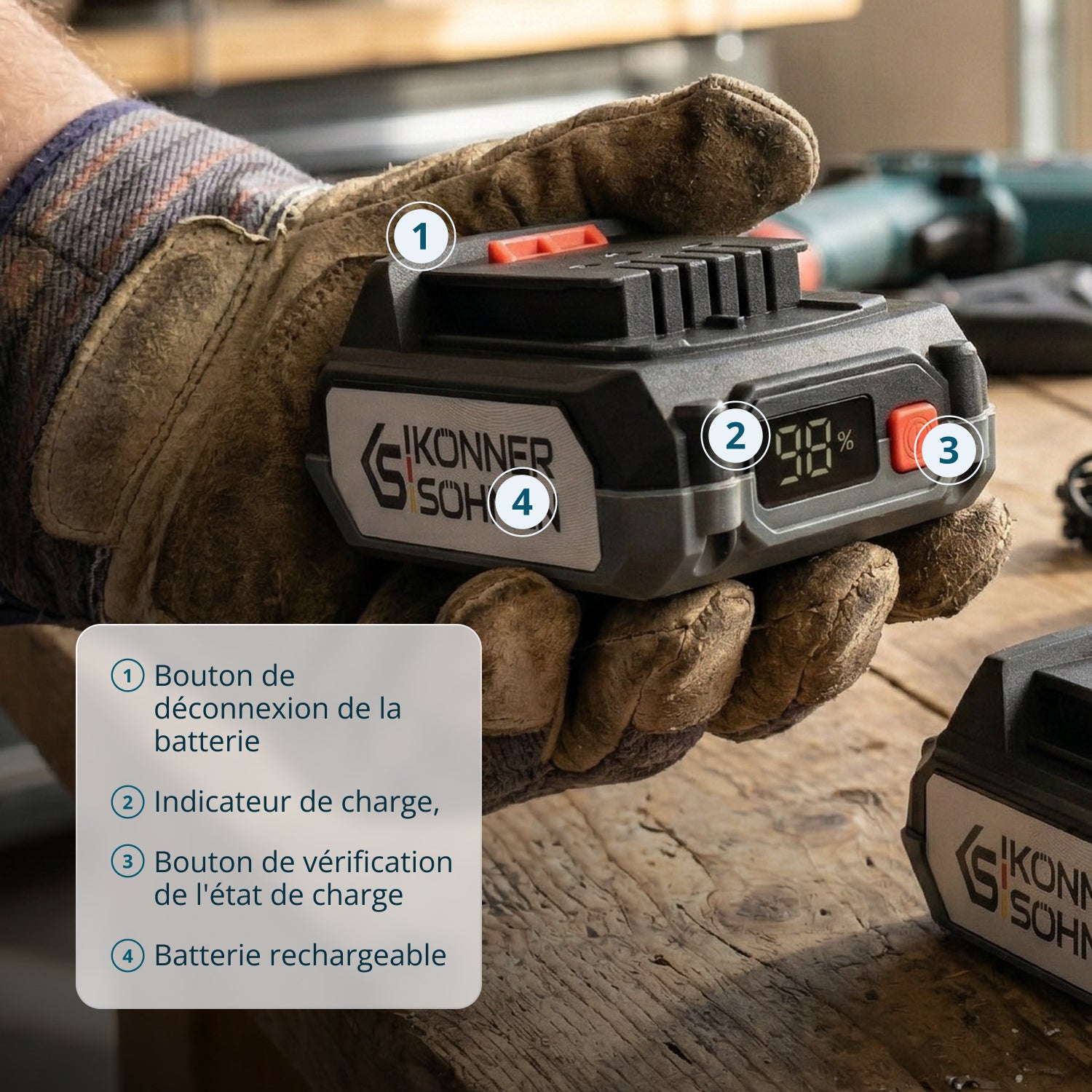 Batterie lithium 20V KS 20V2-1