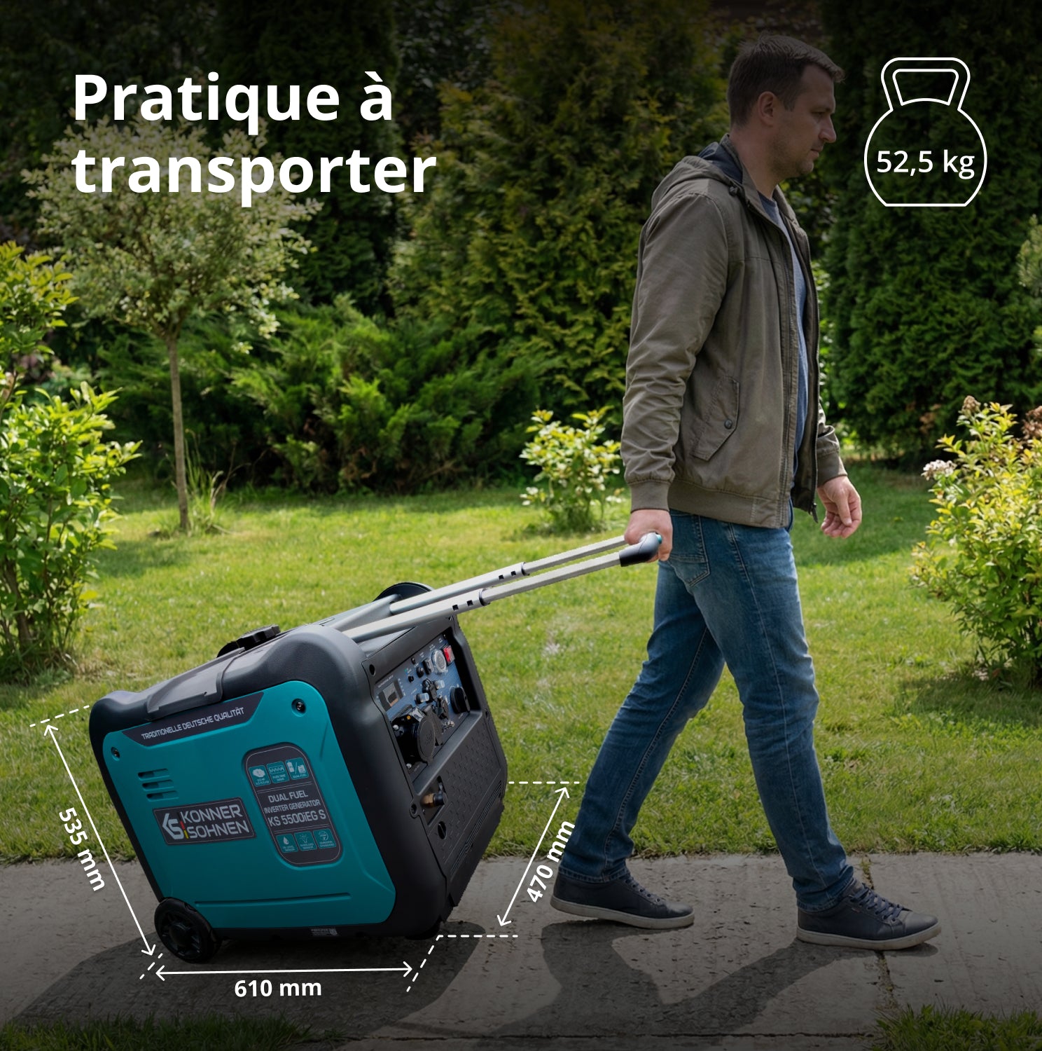 Groupe électrogène à essence-gaz de type inverter KS 5500iEG S