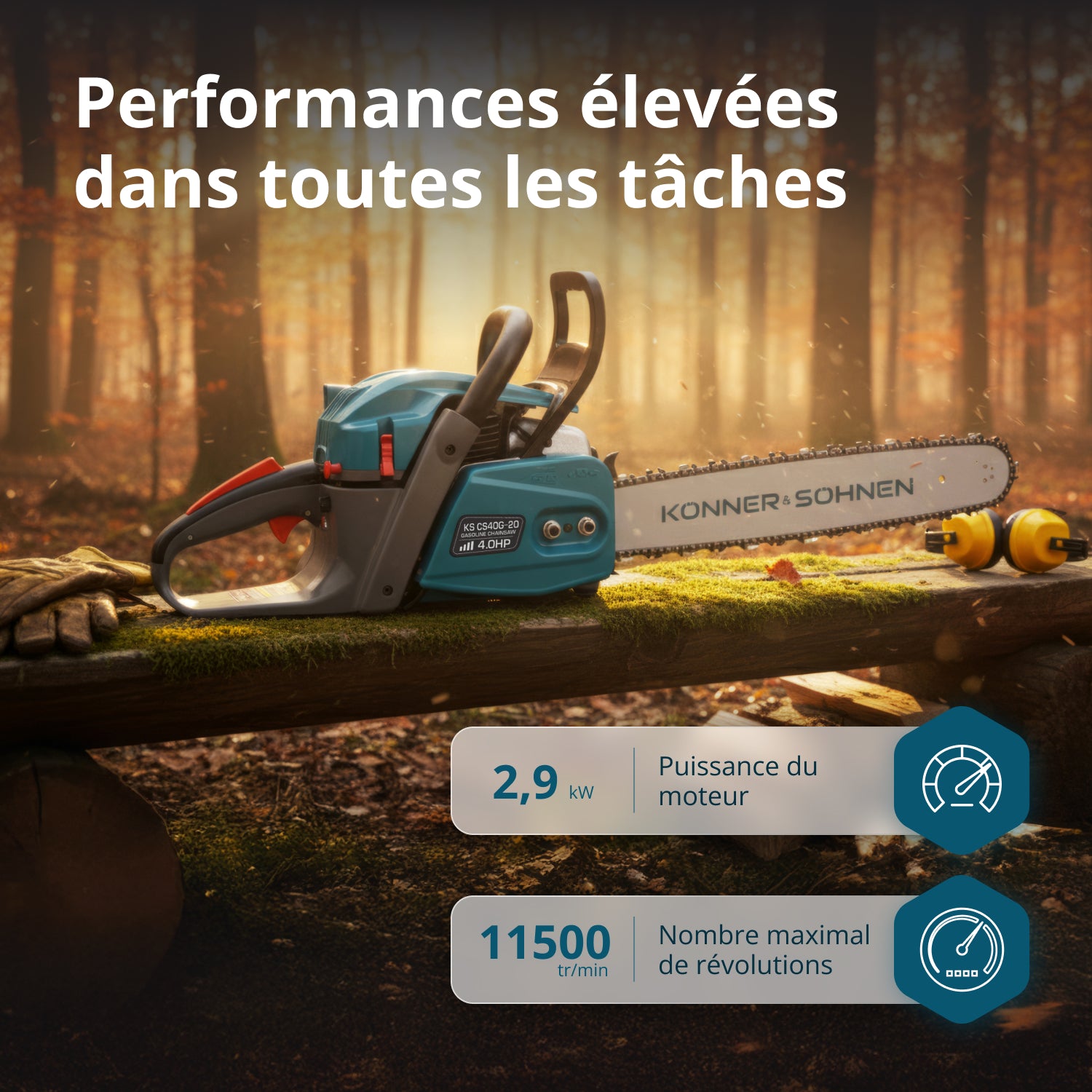 Tronçonneuse à essence KS CS40G-20