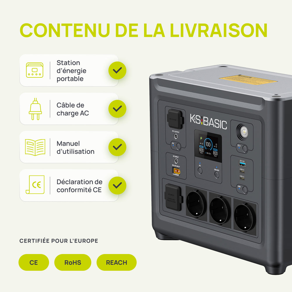 Station d’alimentation portable KSB 800PS
