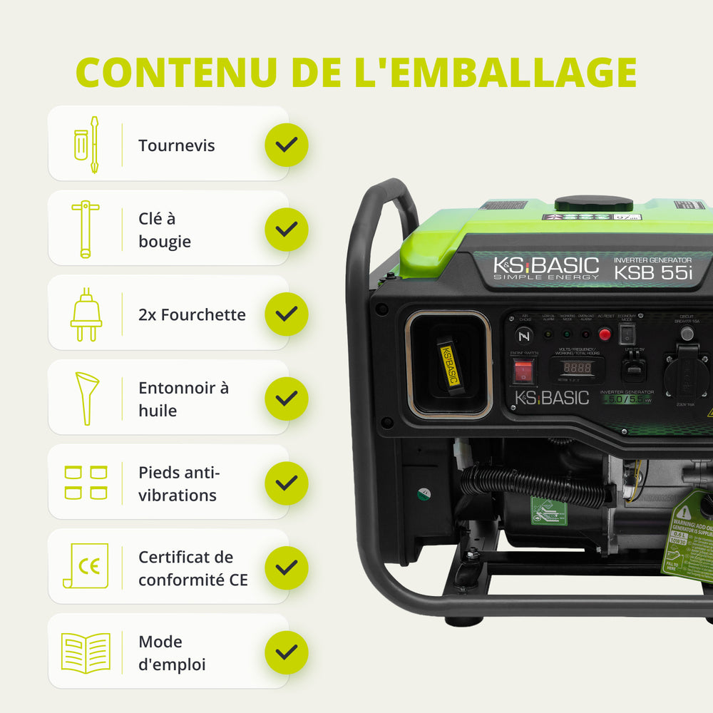 Groupe électrogène inverter KSB 55i 