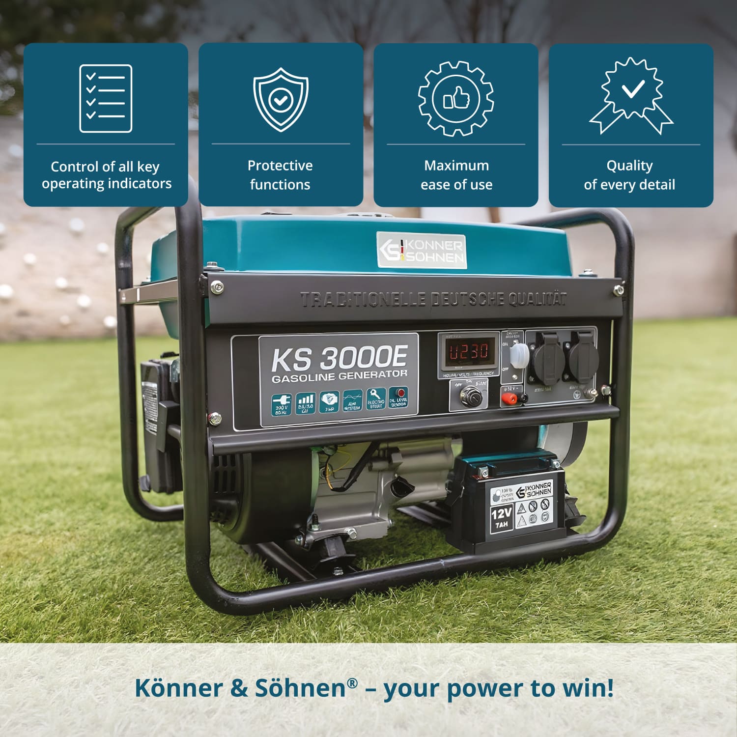 Gerador a gasolina "Könner & Söhnen" KS 3000E