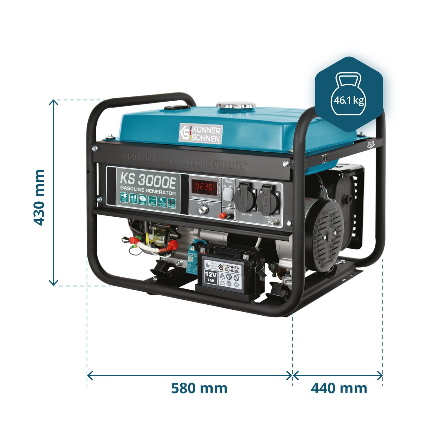 Gerador a gasolina "Könner & Söhnen" KS 3000E