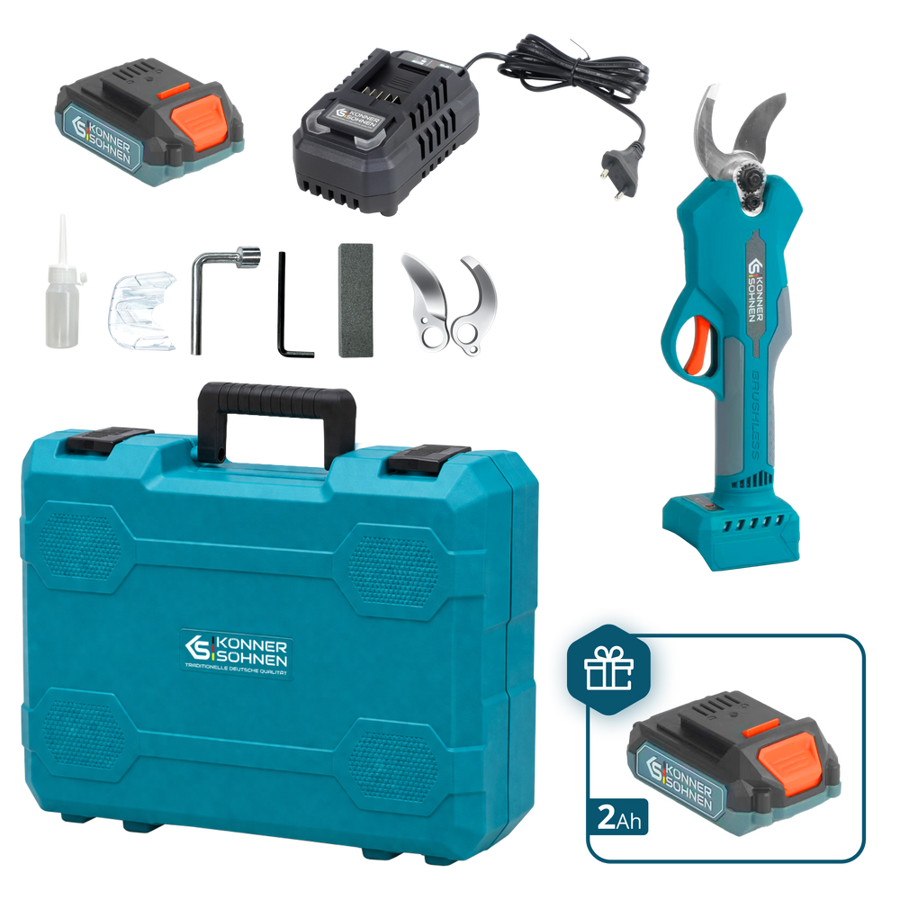Johdottomat sähköiset oksasakset KS CPS20V-32 CASE PLUS