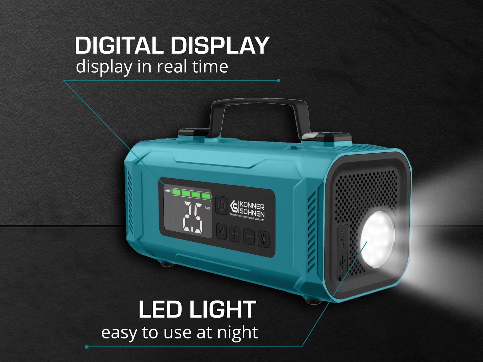 Demaror cu compresor alimentat de baterie KS JSP-2000