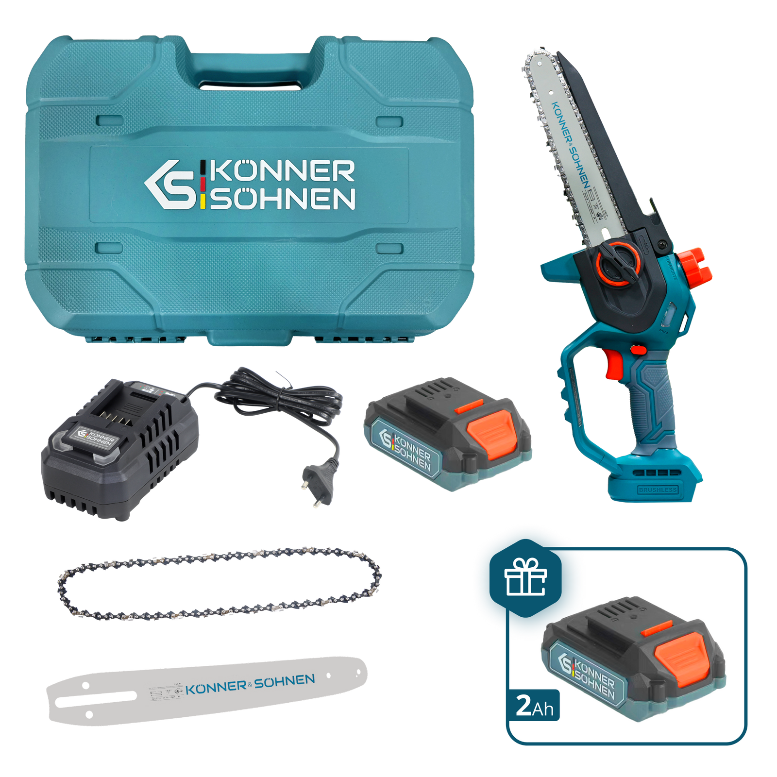 Cordless Mini Chainsaw KS MCS20V-8 CASE PLUS