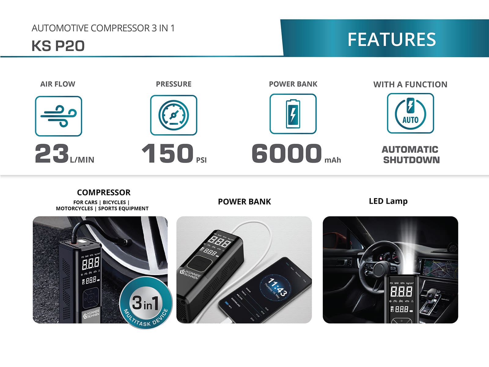 Batteridriven kompressor KS P20