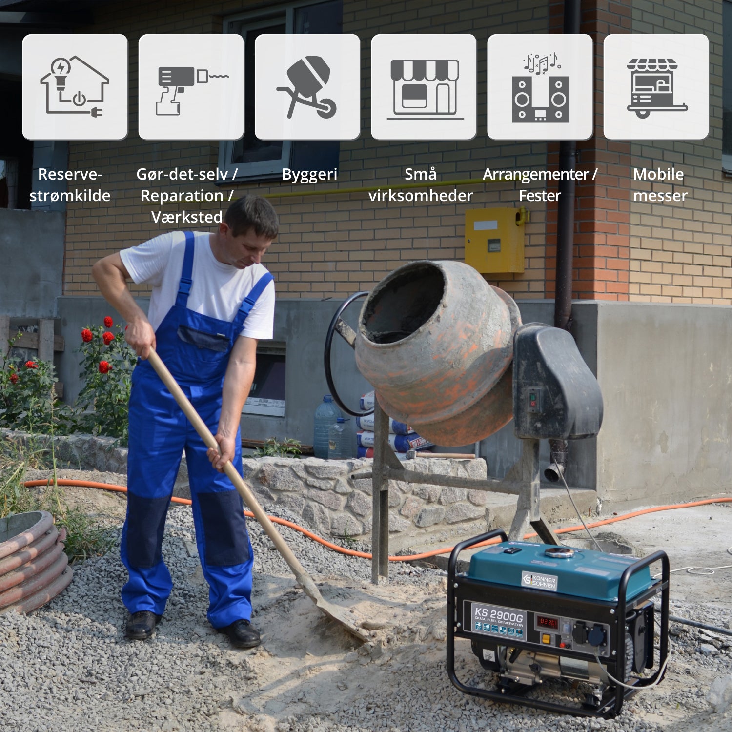 LPG/benzin generator "Könner & Söhnen" KS 2900G