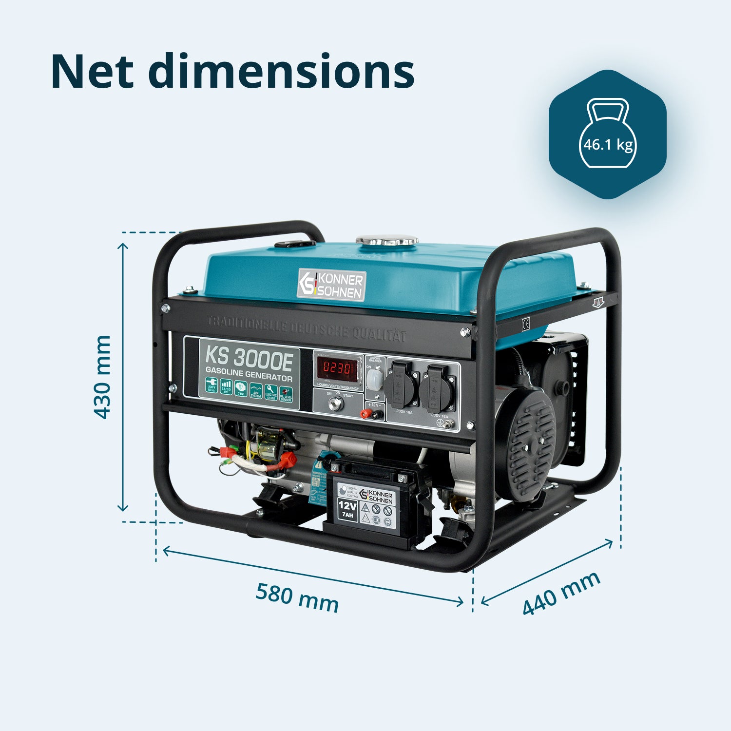 Benzingenerátor „Könner & Söhnen” KS 3000E