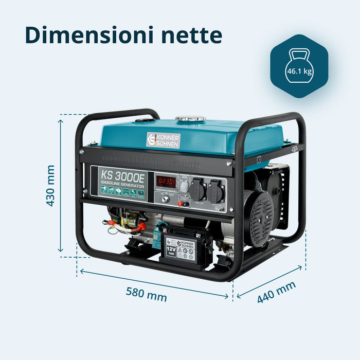 Generatore a benzina "Könner & Söhnen" KS 3000E
