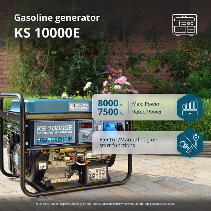 Gerador a gasolina "Könner & Söhnen" KS 10000E