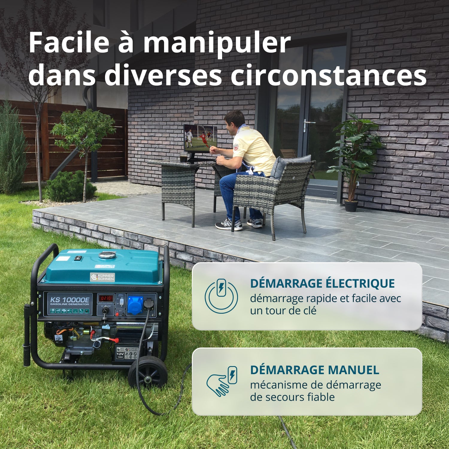 Groupe électrogène à essence "Könner & Söhnen" KS 10000E