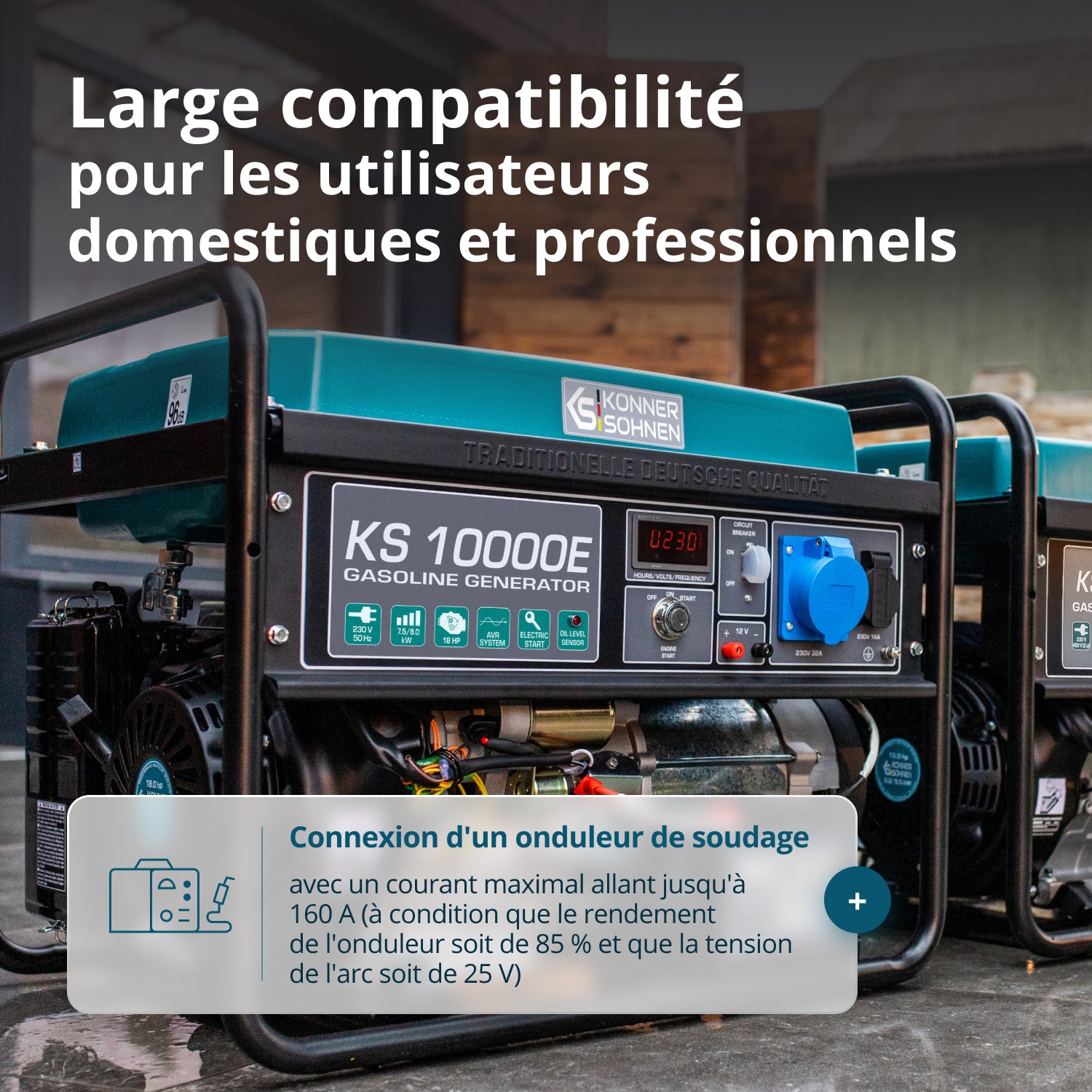 Groupe électrogène à essence "Könner & Söhnen" KS 10000E