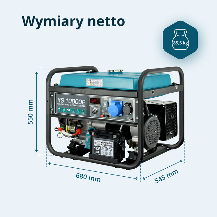 Generator benzynowy „Könner & Söhnen” KS 10000E