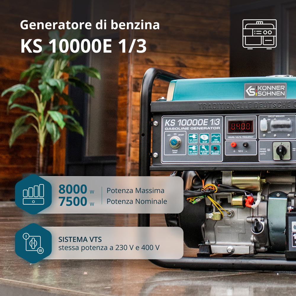 Generatore a benzina "Könner & Söhnen" KS 10000E 1/3