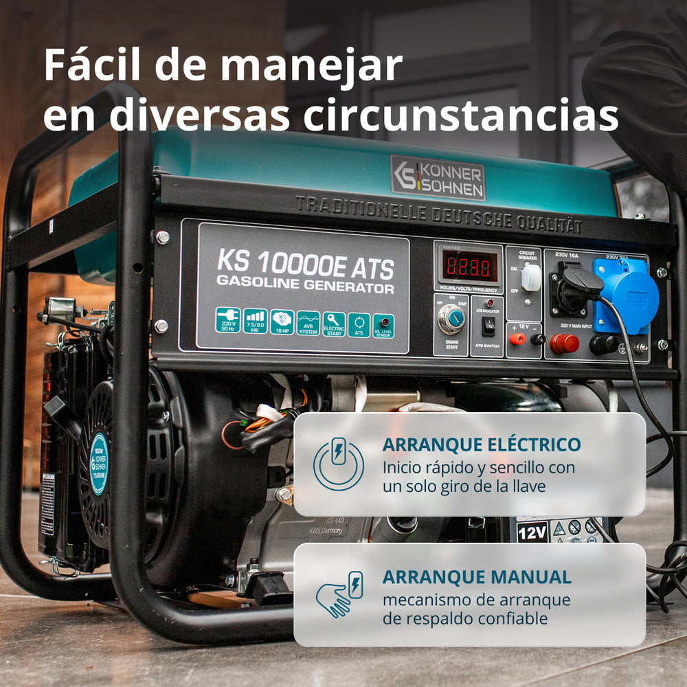 Generador de gasolina "Könner & Söhnen" KS 10000E ATS