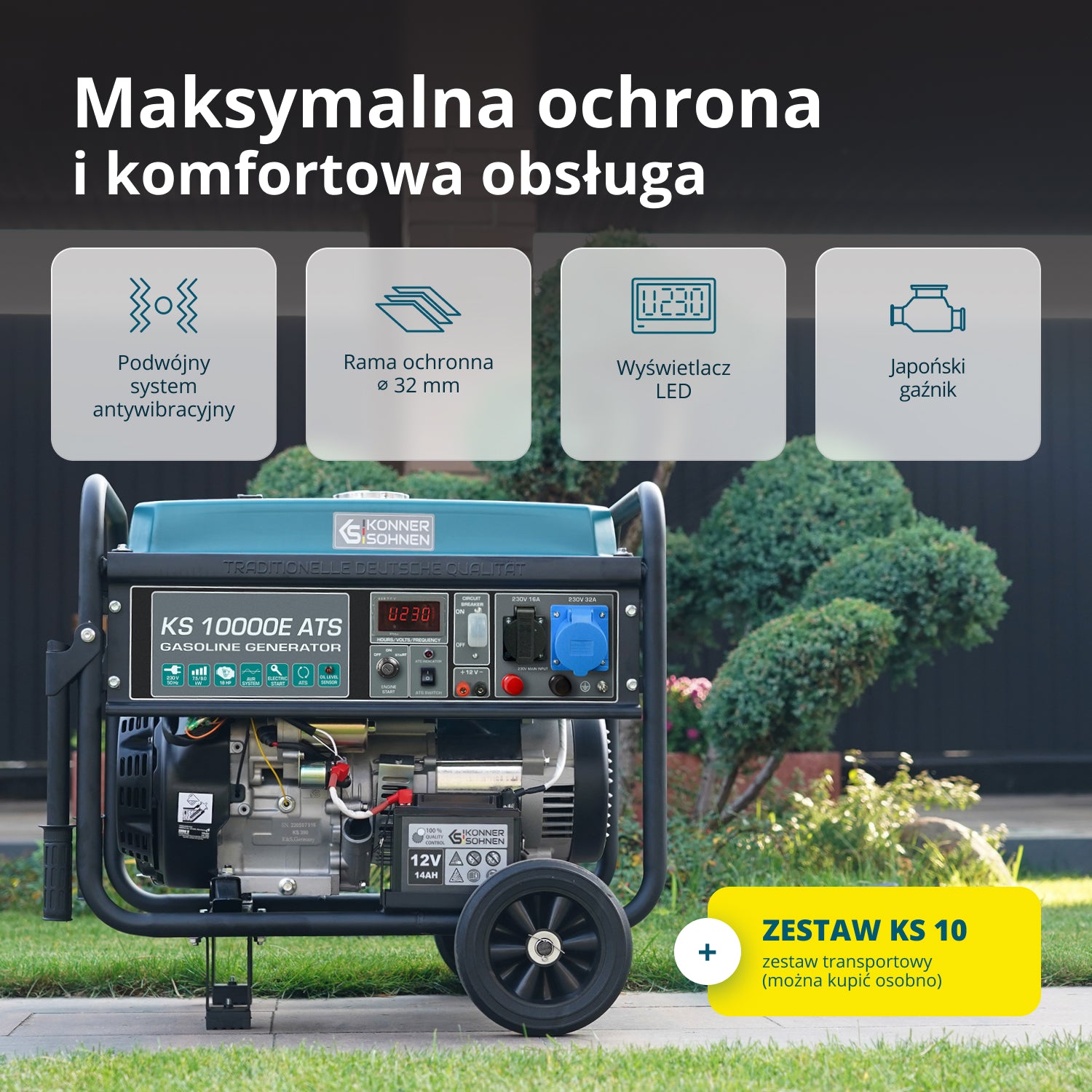 Generator benzynowy „Könner & Söhnen” KS 10000E ATS