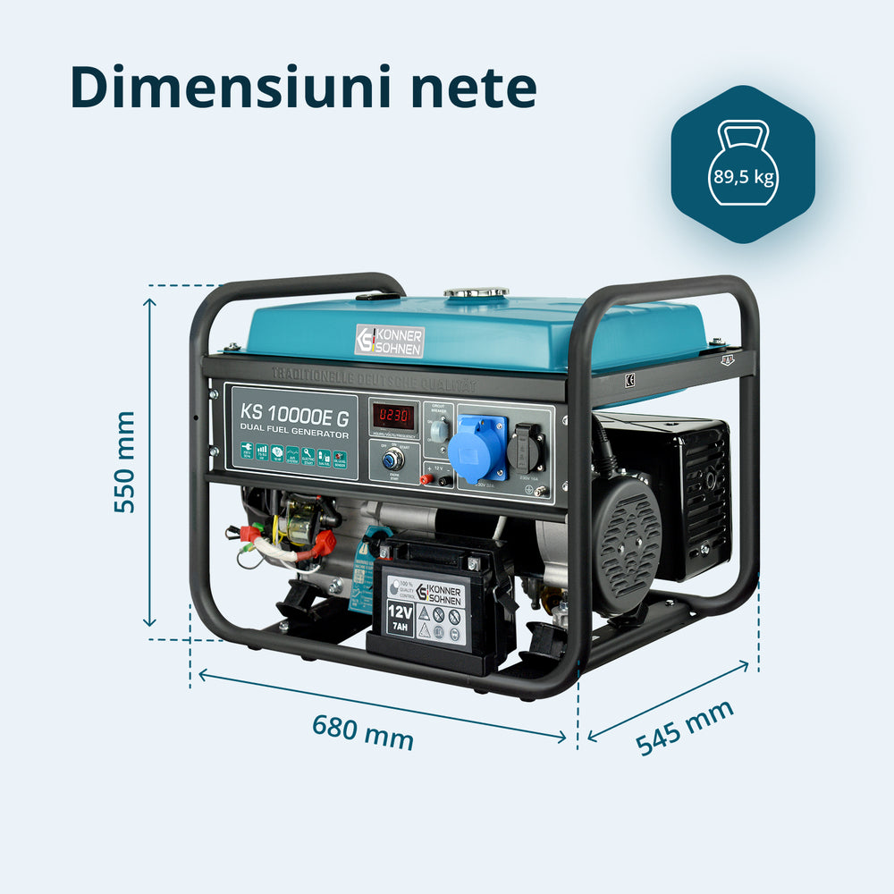 Generator GPL/Benzină „Könner & Söhnen” KS 10000E G